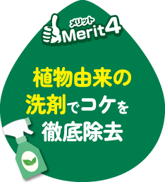 植物由来の洗剤でコケを徹底除去